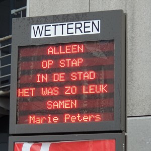 Alleen / op stap / in de stad
Het was zo leuk / samen